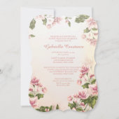 Roze uitnodiging voor Dogwood (Voorkant)