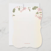 Roze uitnodiging voor Dogwood (Achterkant)