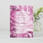 Roze uitnodiging voor een Vlaams huwelijk (Staand voorkant)