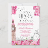 Roze Uitnodiging voor Eens Upon a Time Prinses Bab (Voorkant)