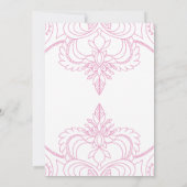 Roze Uitnodiging voor Eens Upon a Time Prinses Bab (Achterkant)