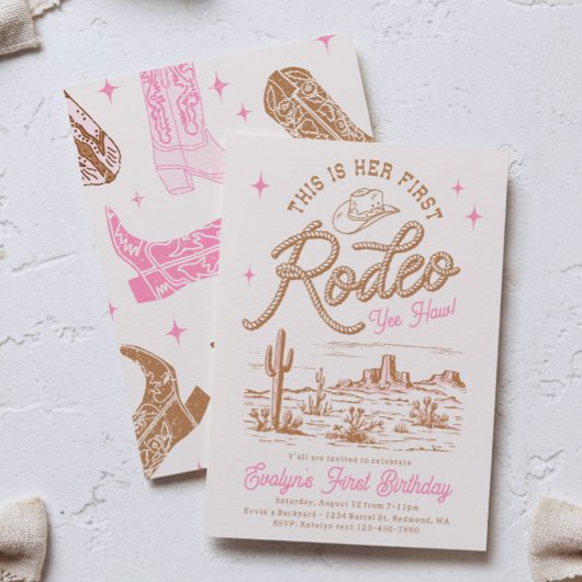 Roze uitnodiging voor eerste rodeo