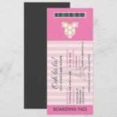 Roze uitnodiging voor het Baby shower van de insta (Voorkant / Achterkant)