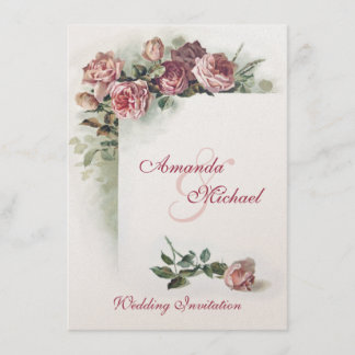 Roze uitnodiging voor het huwelijk