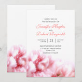 Roze uitnodiging voor het huwelijk (Voorkant / Achterkant)