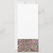 Roze uitnodiging voor het huwelijk van Paisley (Achterkant)