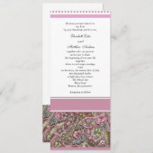 Roze uitnodiging voor het huwelijk van Paisley (Voorkant / Achterkant)