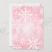 Roze uitnodiging voor kerstfeestdagen (Achterkant)