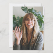 Roze uitnodiging voor tropische baarmoederdag (Achterkant)