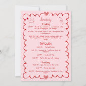 Roze uitnodiging voor vrijgezellenfeest in Las Veg (Achterkant)