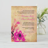  roze uitnodiging voor weddenschappen (Staand voorkant)