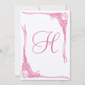  roze uitnodiging voor weddenschappen (Voorkant)