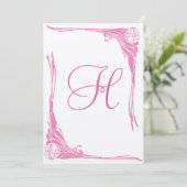  roze uitnodiging voor weddenschappen (Staand voorkant)