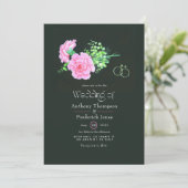 Roze uitnodiging voor weddenschappen (Staand voorkant)