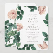 Roze  uitnodiging voor weddenschappen op het Lijst (Voorkant / Achterkant)