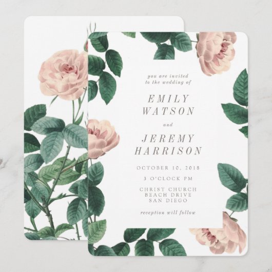 Roze  uitnodiging voor weddenschappen op het Lijst (Voorkant / Achterkant)