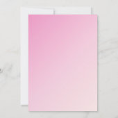 Roze uitnodigingen voor 47ste verjaardag Retro fot (Achterkant)