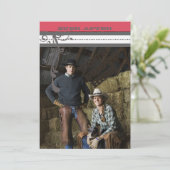 Roze  uitnodigingen voor weddenschappen (Staand voorkant)