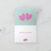 roze uitsnijder koekjes meisje kaart (Binnen)