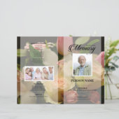 Roze uitvaart template (Staand voorkant)