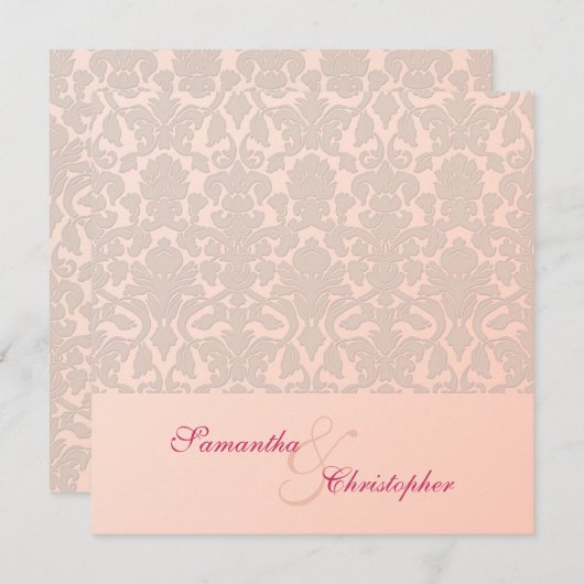 Roze  uitvindingen over het huwelijk in Damasverba Kaart (Voorkant / Achterkant)