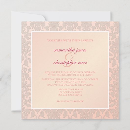 Roze  uitvindingen over het huwelijk in Damasverba Kaart (Achterkant)