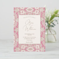 Roze uitvindingen van het Rustic Lace Wedding