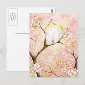 Roze Uitzicht Blossom Briefkaart (Voorkant / Achterkant)