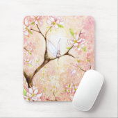 Roze Uitzicht Blossom Muismat (Met muis)