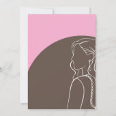 Roze & Umber Bruiloftsuitnodiging Kaart (Achterkant)