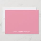 Roze Umbrella Baby shower Uitnodigen Kaart (Achterkant)
