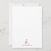 Roze Umbrella Baby shower Uitnodiging (Achterkant)