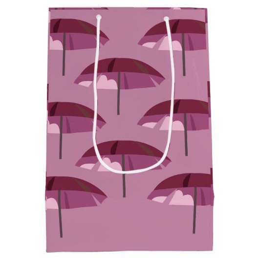 Roze Umbrella Medium Cadeauzakje (Achterkant)