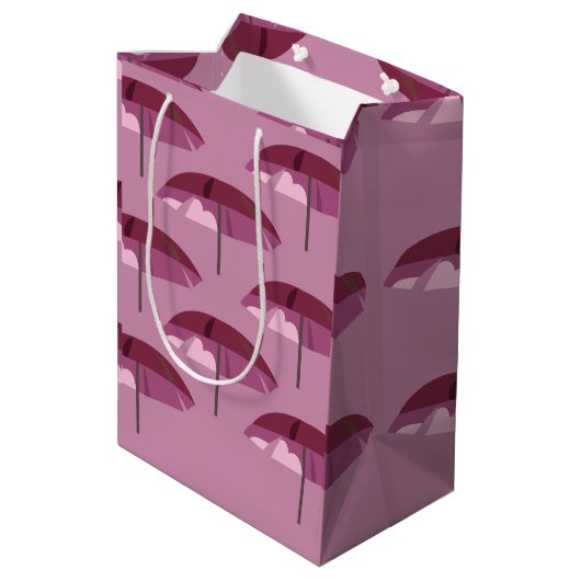 Roze Umbrella Medium Cadeauzakje (Achterkant Gekanteld)