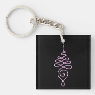 Roze Unalome Sleutelhanger