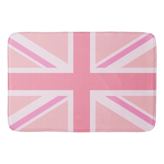 Roze uniale aansluiting/vlaggenontwerp badmat (Voorkant)