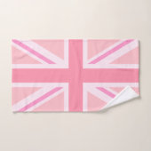 Roze uniale vlag/vlag handdoek (Handdoek)