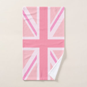 Roze uniale vlag/vlag handdoek