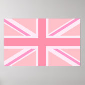 Roze uniale vlag/vlag poster (Voorkant)