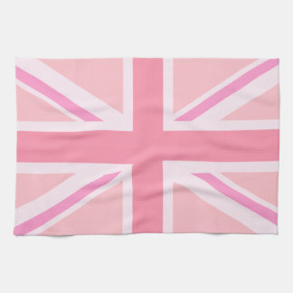 Roze uniale vlag/vlag theedoek