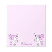 Roze Unicorn - Aangepast Notitieblok (Voorkant)