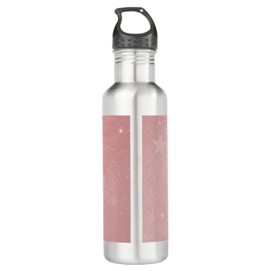 Roze Unicorn - Aangepast Waterfles (Achterkant)