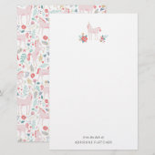 Roze Unicorn - aangepaste artikelen Briefpapier (Voorkant / Achterkant)
