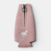 Roze Unicorn - Aangepaste flessenkoeler Flesjeskoeler (Achterkant)