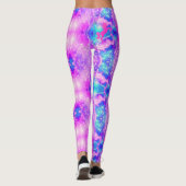Roze Unicorn Aangepaste naam Leggings Yoga Pants (Achterkant)