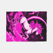 Roze Unicorn Airborstel Art Fleece Blanket (Voorkant (Horizontaal))