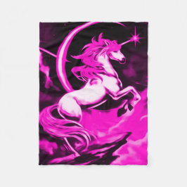 Roze Unicorn Airborstel Art Fleece Blanket