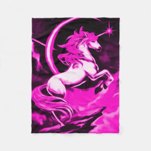 Roze Unicorn Airborstel Art Fleece Blanket