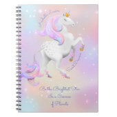 Roze Unicorn Baby Girl Spiral Foto Notitieboek (Voorkant)