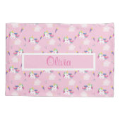 Roze Unicorn Baby Kussensloop (Achterkant)